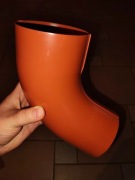 Metalowe kolano kolanko 100/70° kolor brunröd PLANNJA Siba