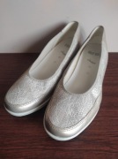 Buty ara 36,5 skóra | szeroka stopa H | wygodne baleriny na koturnie