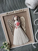 Aniołek dla babci prezent na dzień babci i dziadka anioł stróż w.ramce