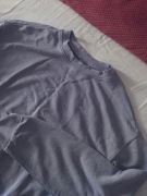 fioletowa liliowa luźna bluza oversize z haftem wyszywanym napisem love