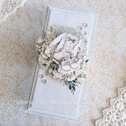 Kartka, ręcznie robiona, Chrzest, chłopiec 