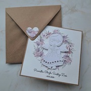 Personalizowana kartka na Chrzest Święty dla dziewczynki