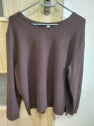 Brązowa bluzka z teksturą XXL