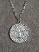 Naszyjnik Drzewo Życia srebrny łańcuszek medalion symbol szczęścia prezent