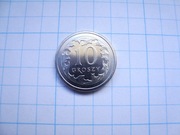Polska moneta 10 gr groszy 2025