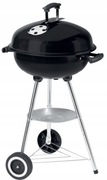 Grill kulisty węglowy ogrodowy zamykany z pokrywą na kółkach pokrywa 34 cm
