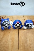 ZESTAW figurek ewolucje Poliwag, Poliwhirl, Poliwrath ok 10x10 cm