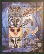 Blok 280 Fi: 4645 - 4648**. Polskie ptaki. Sowy /1/.