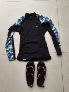 Top anty-UV, kostium kąpielowy jednoczęściowy surfingowy 141-148 cm Olaian