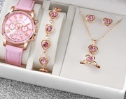 Zestaw biżuterii z zegarkiem 