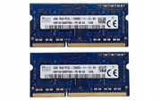 PAMIĘĆ RAM SK Hynix 8GB 2x4GB DDR3 SODIMM PC3L 12800S 1600MHz
