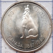Kanada 50 centów 1967 11,66g Ag 800