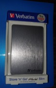 Dysk zewnętrzny HDD Verbatim Store 'n' Go Alu 1TB Slim 2.5" (6,35cm) szary