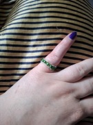 Ręcznie robiony pierścionek z koralików