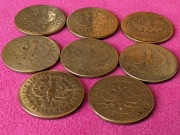 Zestaw monet 8szt X 5 groszy z 1923 roku  Jak na foto Super stan   