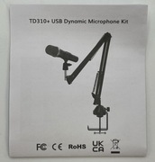 Mikrofon Dynamiczny USB zestaw TD310+