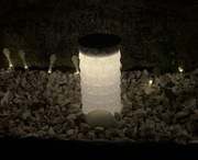 Lampka solarna LED ogrodowa 3D dekoracyjna dociążona wodoodporna