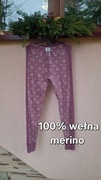 Spodnie legginsy wełniane termiczne rozmiar 140