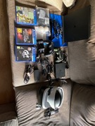 Play Station 4 + gogle VR + Gry+ dodatki