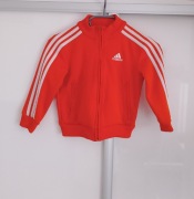 Pomarańczowa bluza Adidas na zamek rozmiar 110