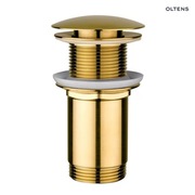 Oltens Rovde korek do umywalki klik klak okrągły bez przelewu G1 1/4 złoto