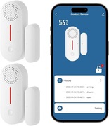 Czujnik alarmu drzwi/okien WiFi aplikacja z timerem uzbrajania/rozbrajania
