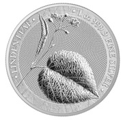 Srebrna moneta Liść lipy Linden Leaf 1oz 2022 Ag 999 Germania Mint Cert