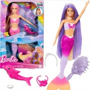 Lalka Barbie zmieniająca kolor syrena zestaw z akcesoriami 