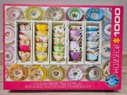 Puzzle 1000 kawałków elementów kompletne filiżanki kolorowe