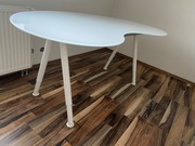 Biurko szklane białe