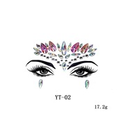 NAKLEJKI NA TWARZ 3D KRYSZTAŁKI SAMOPRZYLEPNE