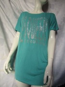 Im-Ex  Luźna bluzka z dżetami tworzące napis