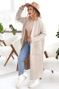 DŁUGI KARDIGAN DAMSKI MAXI BASIC NOWA KOLEKCJA PREMIUM 