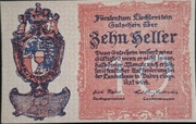 Liechtenstein , 10 heller , 1920 , stan UNC , rzadki