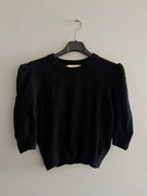 Czarny sweterek z bufiastymi rękawami Michael Kors