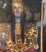 Mitologiczny obraz olejny na podstawie twórczości Gustawa Klimta