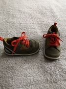 Skórzane zielone khaki buty sportowe Ecco 21 skóra naturalna jak nowe