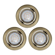 EGLO IGOA – Zestaw 3x Premium Spot LED | Mosiądz Antyczny |