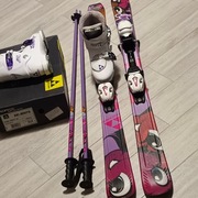 Komplet narty FISCHER KOA 120 cm + Buty + kijki - jak nowe.