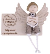 Magnes Podziękowanie dla Gości Komunia Chrzest z Aniołkiem Rękodzieło