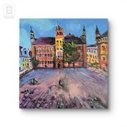 Toruń na płótnie,  30x30x1cm 