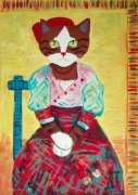 Kot wg Van Gogha, 42x29,7, kot, koty, van Gogh