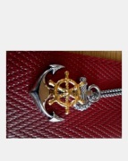 Kotwica naszyjnik,wisior ,,srebro złoto ,nowy