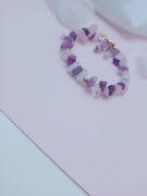 Bransoletka z Ametystem kwarcem różowym I hematytami handmade