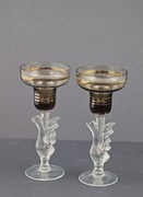 Dwa  antyczne świeczniki 