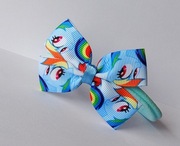 Opaska do włosów głowę roczek urodziny kokardka kokarda Pony Rainbowdash