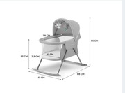 Kołyska łóżeczko Lovi Kinderkraft 3w1 Grey
