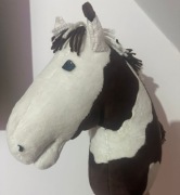 Hobby Horse konik na patyku srokaty ręcznie robiony A4