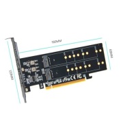 Karta adapter 4 dyski SSD M.2 PCIe Gen3 X4 NVMe na PCIe Gen3 X16