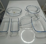 Naczynia żaroodporne duży zestaw naczynie z pokrywką